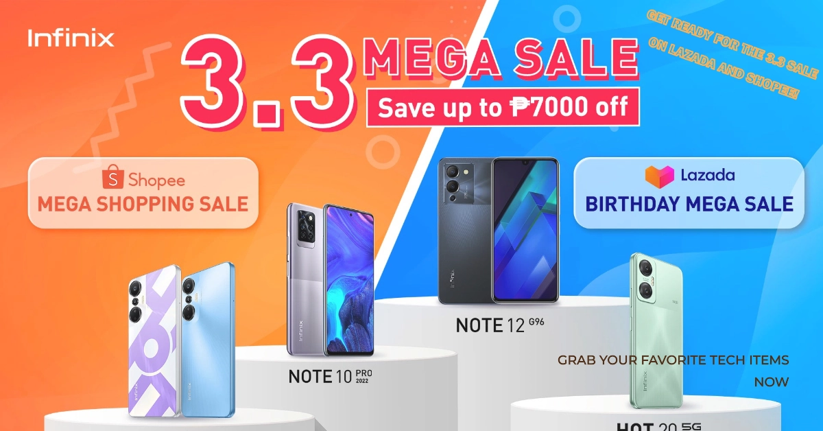 Grab Your Favorite Tech Items this 3.3 Sale on Lazada and Shopee